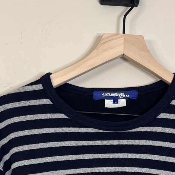 Junya Watanabe MAN Long Sleeve Stripe Tee Men’s Size Large Made In Japan - Picture 6 of 11